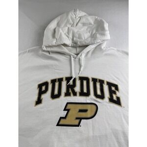 Purdue White Sweatshirt Hoodie Men's 2XL or 3XL